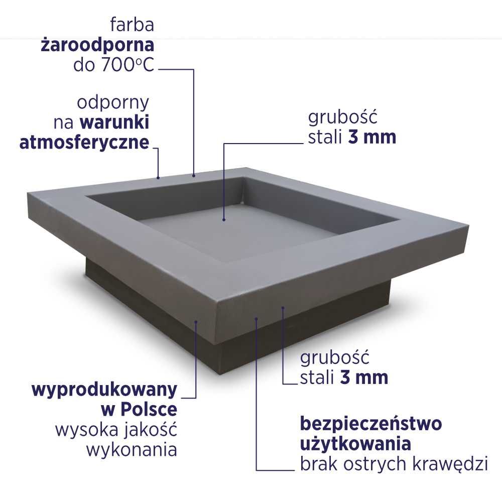 POLSKIE PALENISKO Ogrodowe 85x85 cm Polska Produkcja Wysoka Jakość