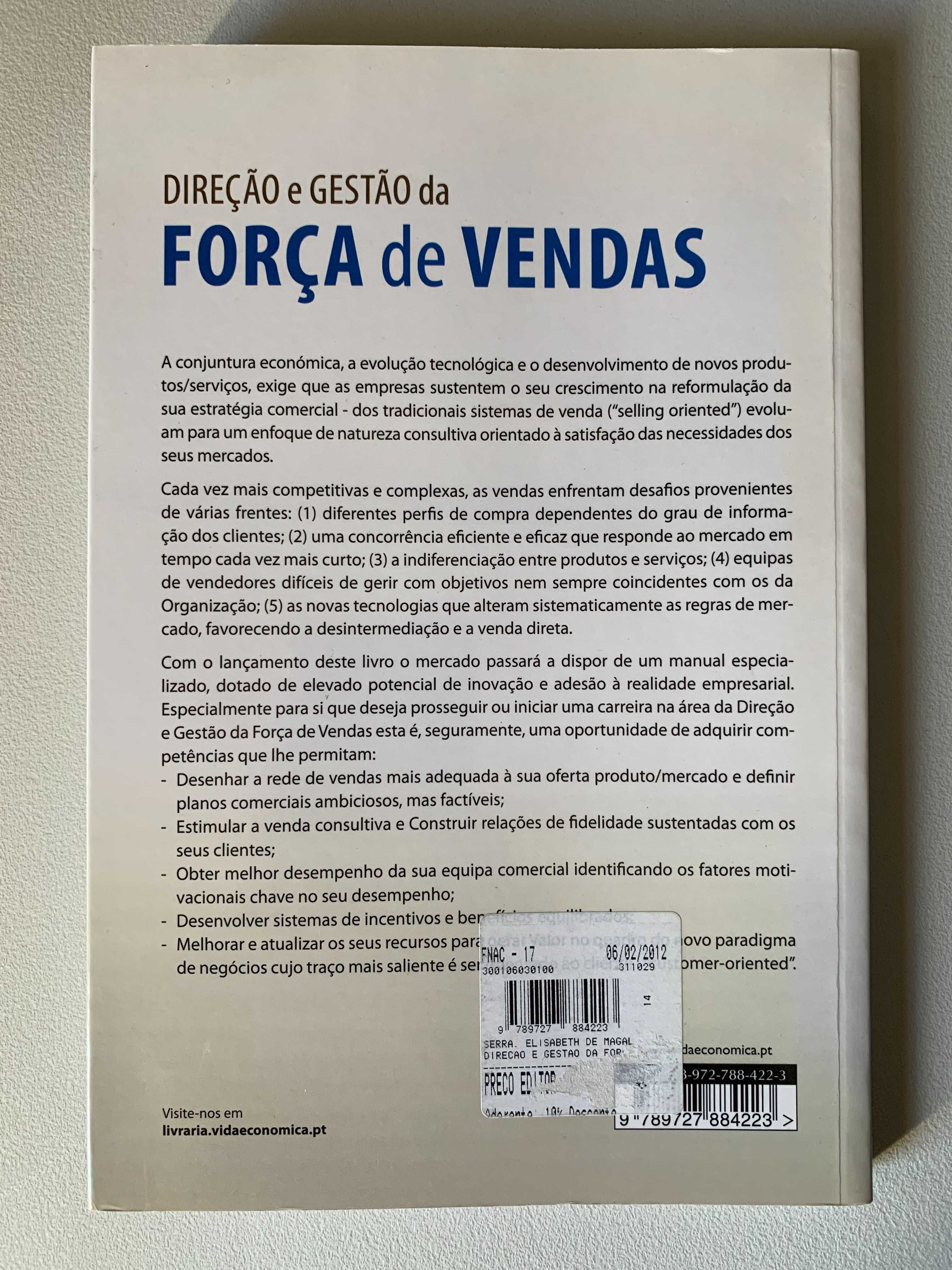 Direção e Gestão da Força de Vendas, de Elisabeth de Magalhães Serra