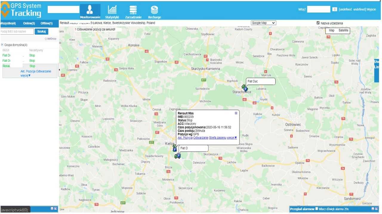 LOKALIZATOR gps obd II serwer PL APP SIM GSM android IOS