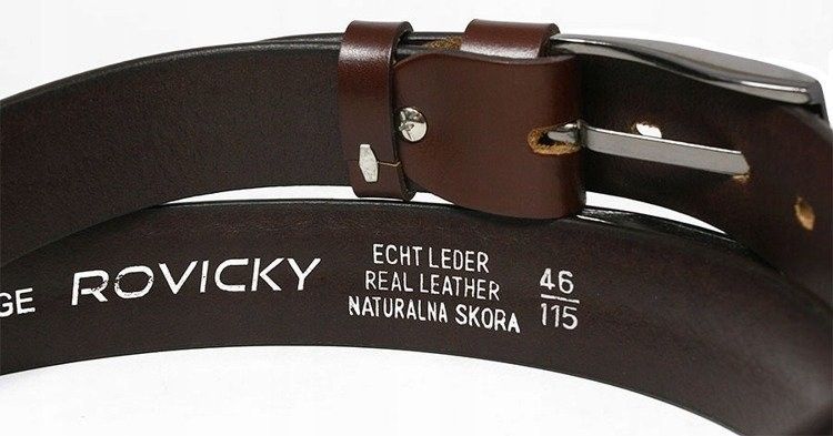 stylowy, uniwersalny, pleciony pasek męski ze skóry rovicky 105