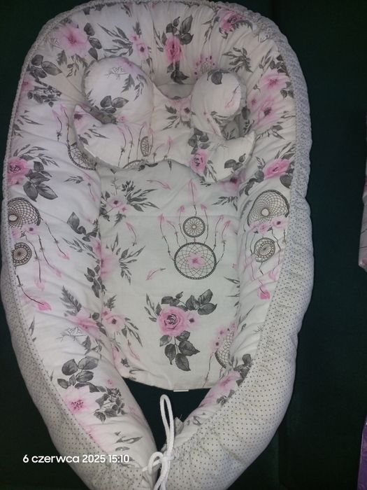 Kokon niemowlęcy gniazdo MINKY ZESTAW XXL BABYMAM 6 EL.