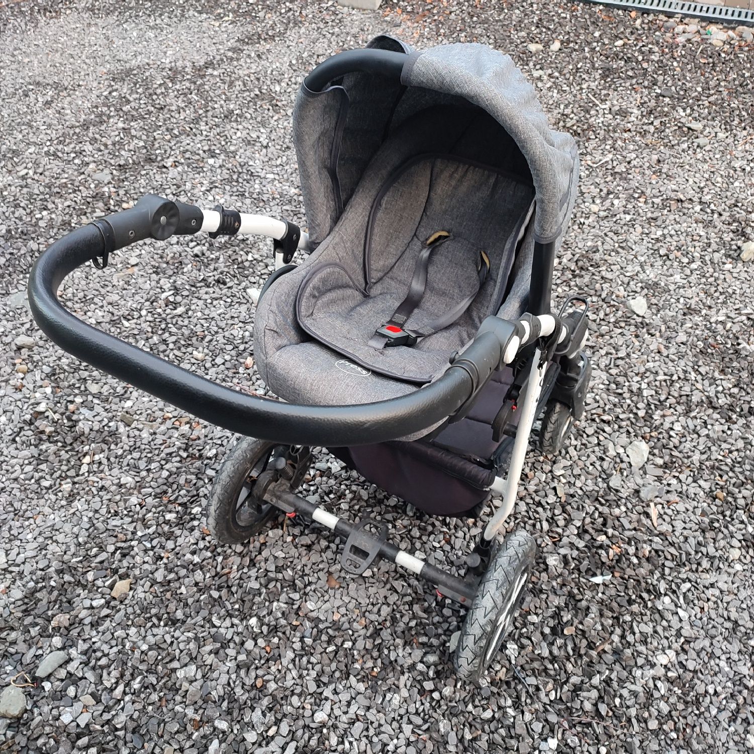Wózek 3w1 Baby Merc szary