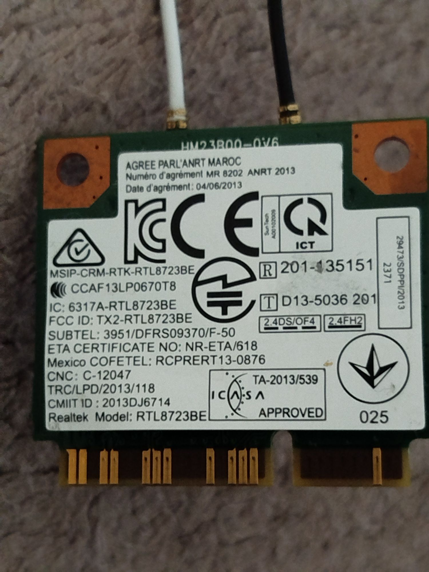Antena WIFI mini PCIE