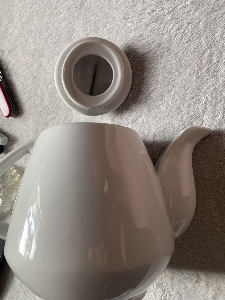 Чайник заварник белый керамический