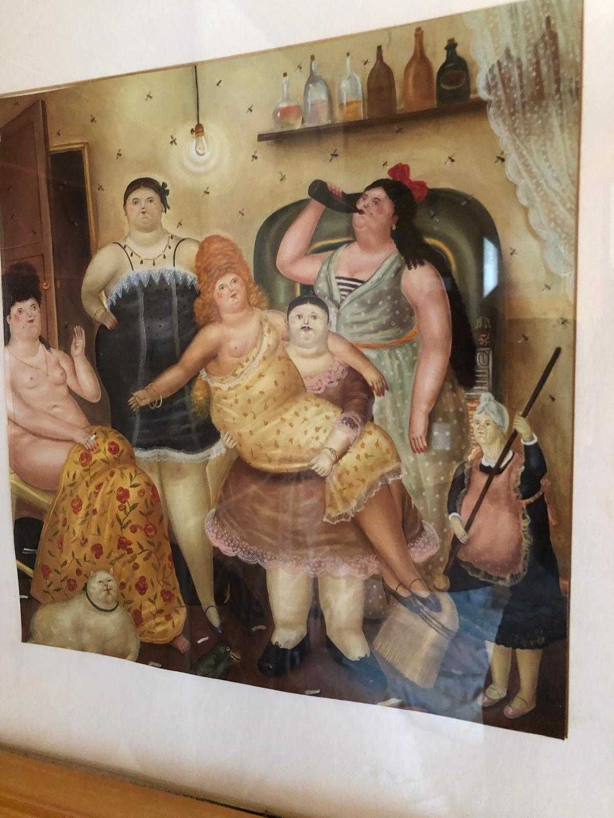 Quadro com impressão de Botero, A casa de Ana Molina.