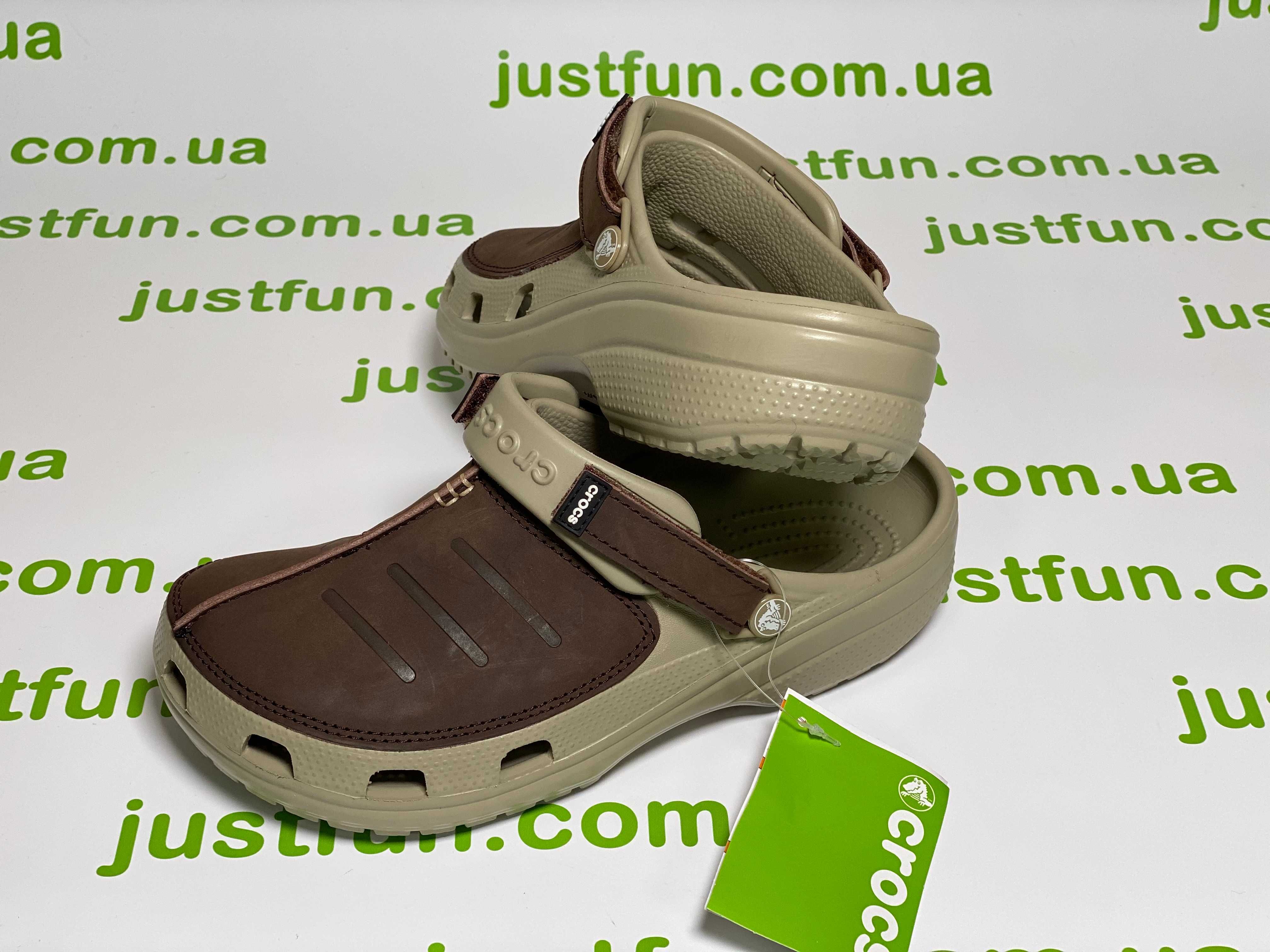 Crocs Yukon Vista Leather Clogs Khaki 40-44мужские кроксы Хаки
