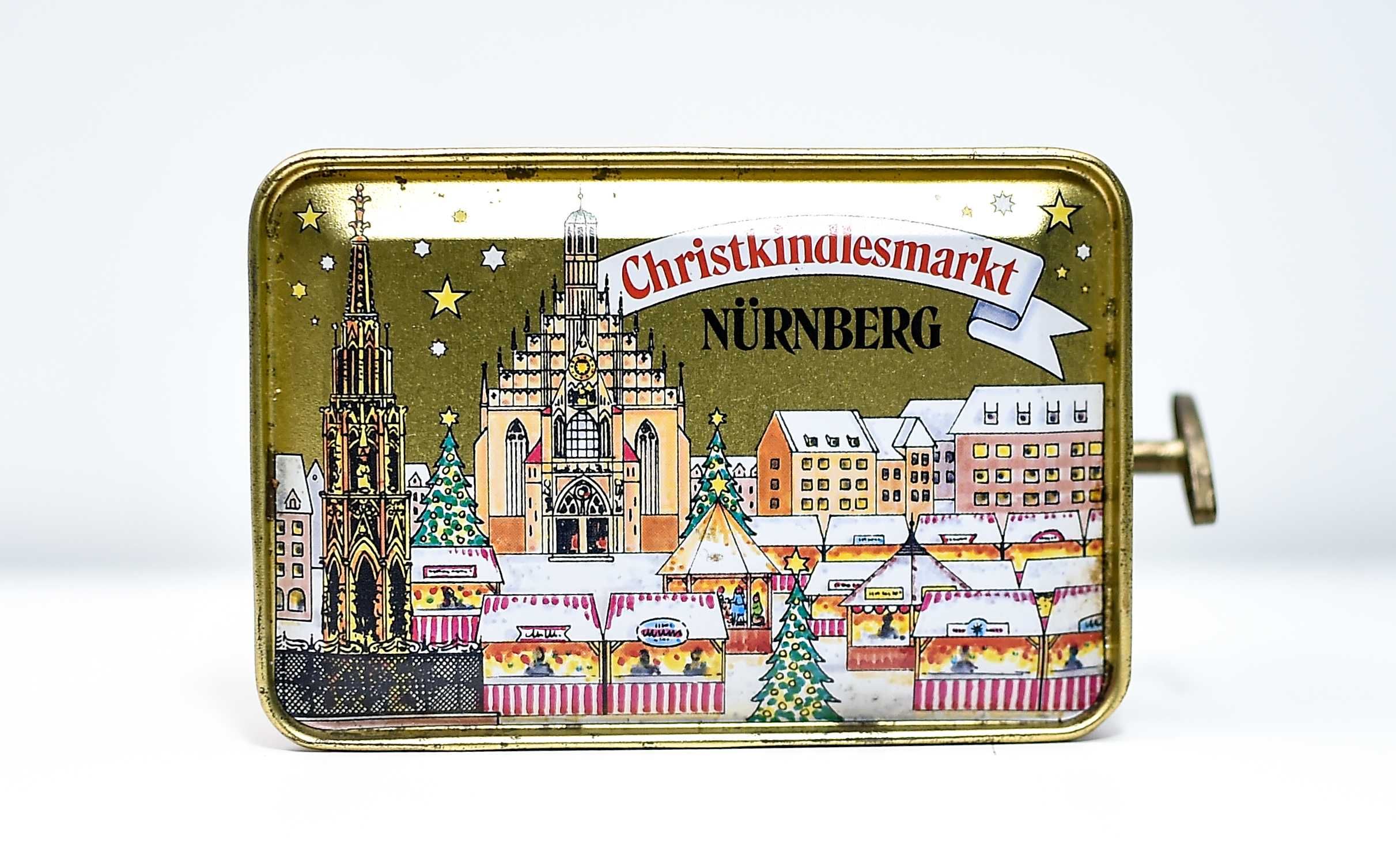 Pozytywka Metalowe Pudełko - Christkindlesmarkt Nurnberg 8x11