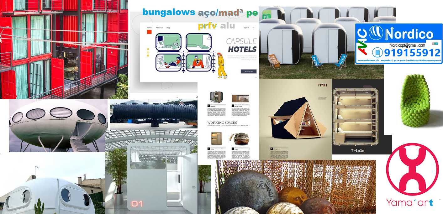 bungalows sleepboxes Decks esplanadas multimateriais