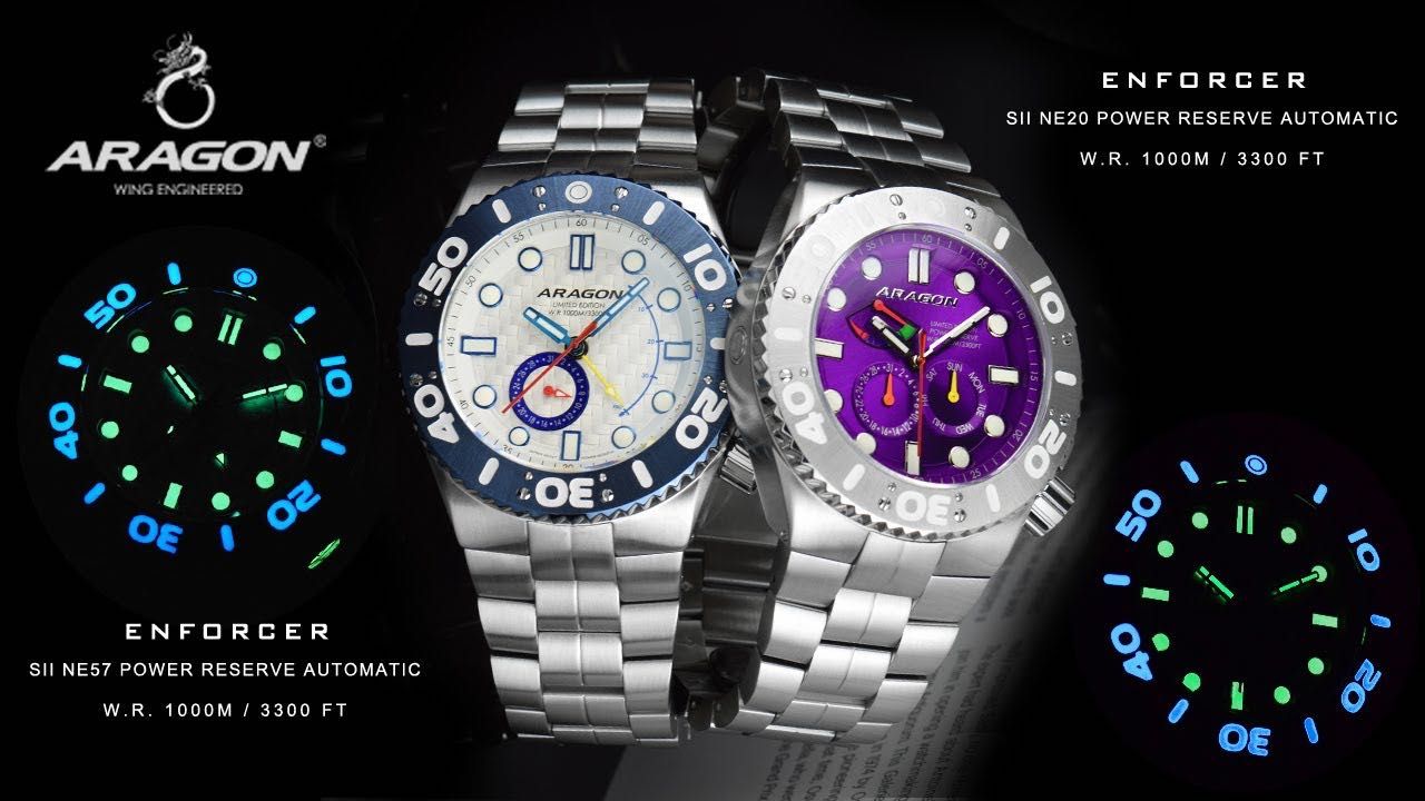 ARAGON Enforcer NE20 Power Reserve Lim. Ed. 50 mm. 1000 MT. Automatic