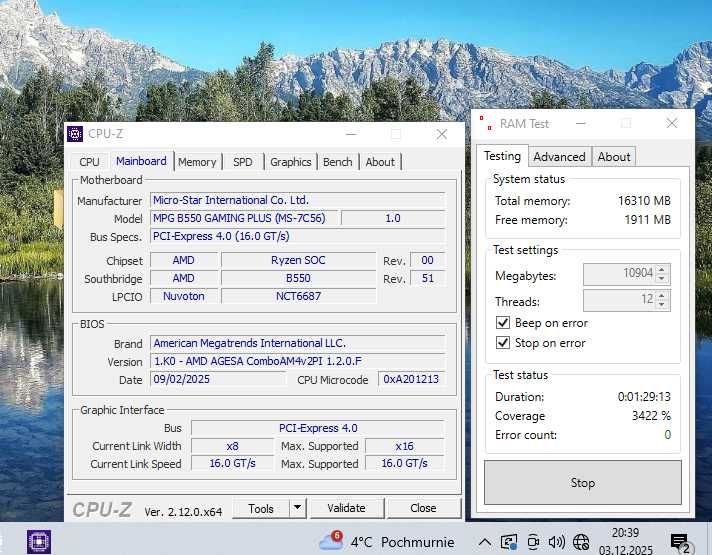 Płyta Msi 550 gaming plus