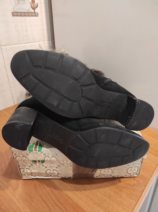 Carlo Pazolini Чобітки зима нат замш, цегейка, хутро чорнобурка