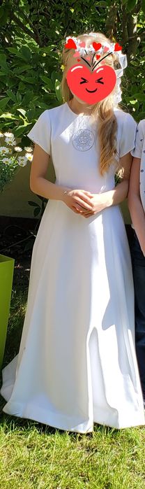 Sukienka komunijna z halką dla dziewczynki