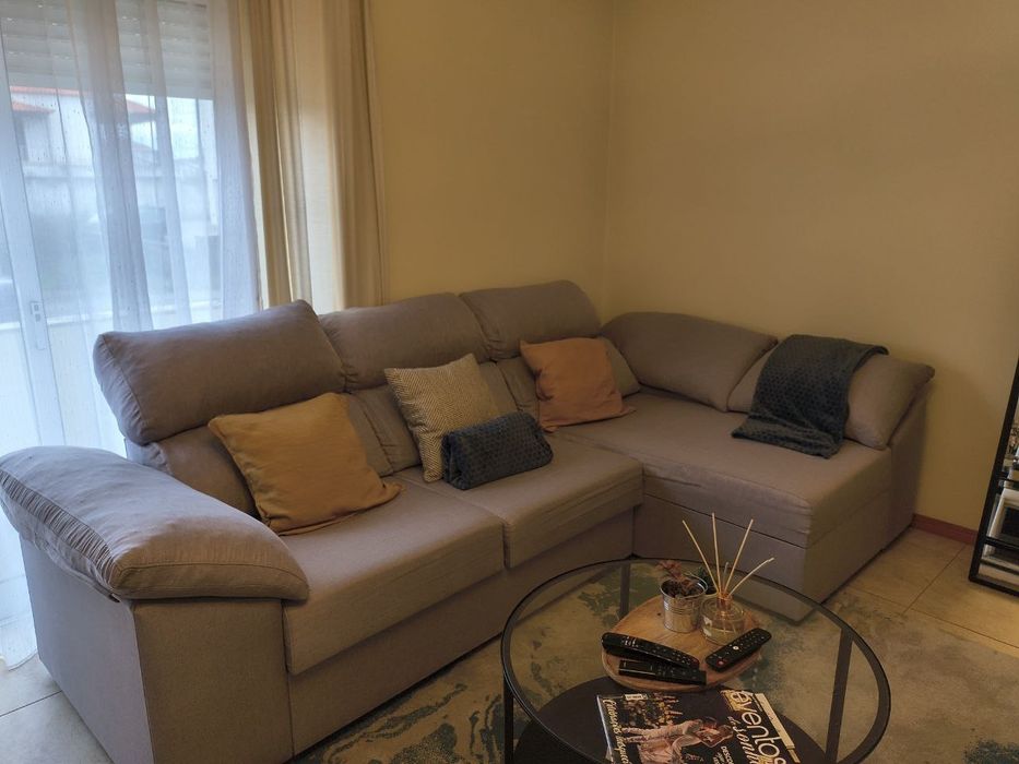 Sofá 3 Lugares Chaise Longue