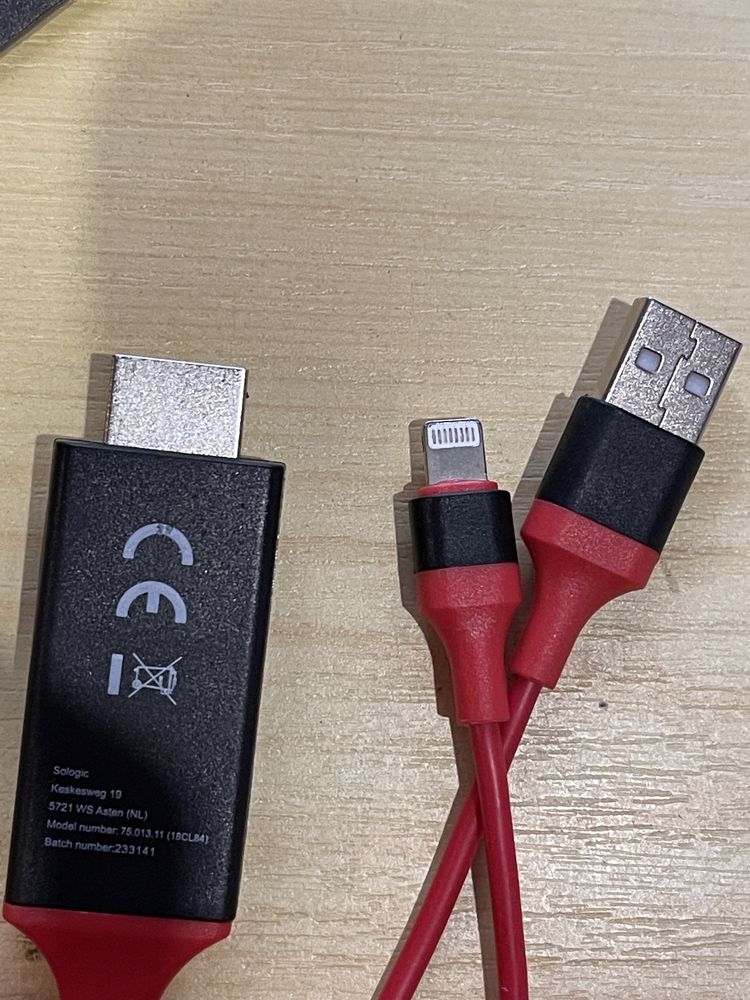 Adapter Lightning na Hdmi kompatybilny z iPhonem, 1080p