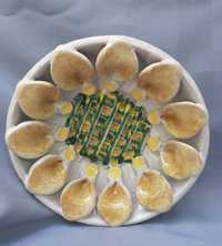 Настенная керамическая тарелка Подсолнух,диаметр 17 см