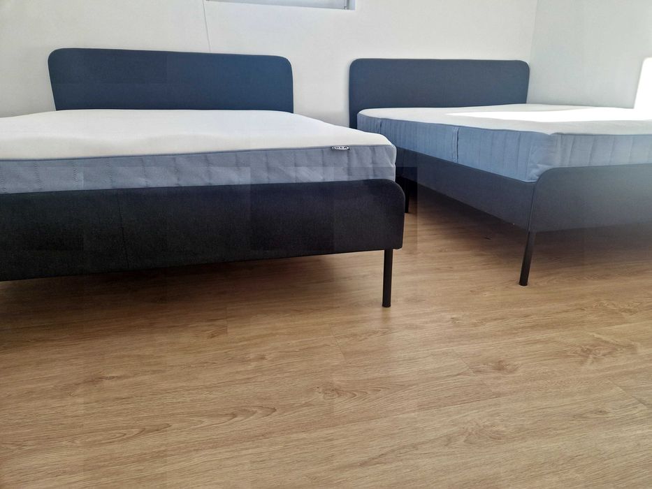 Camas Ikea 200x140 + colchao molas ensacadas firme USADAS 2X.