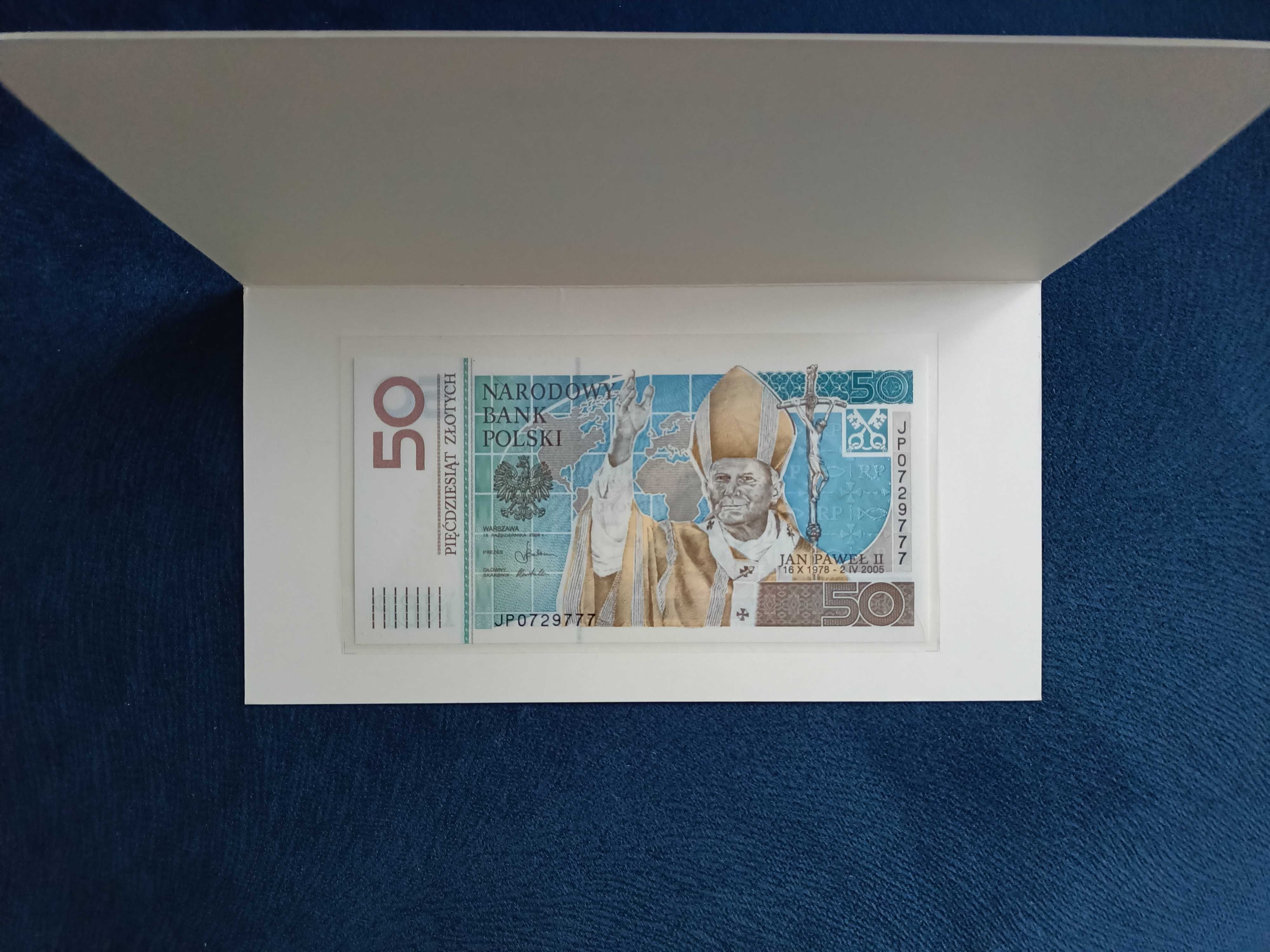 50 Złotych 2005 Jan Paweł ll stan 1 UNC