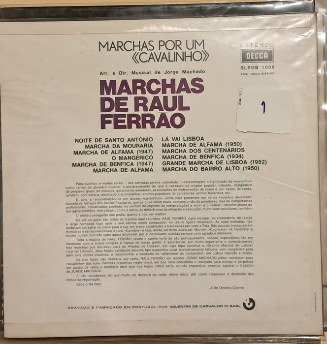 Discos de Vinil LP's, Marchas Populares de Lisboa, PORTES GRÁTIS.
