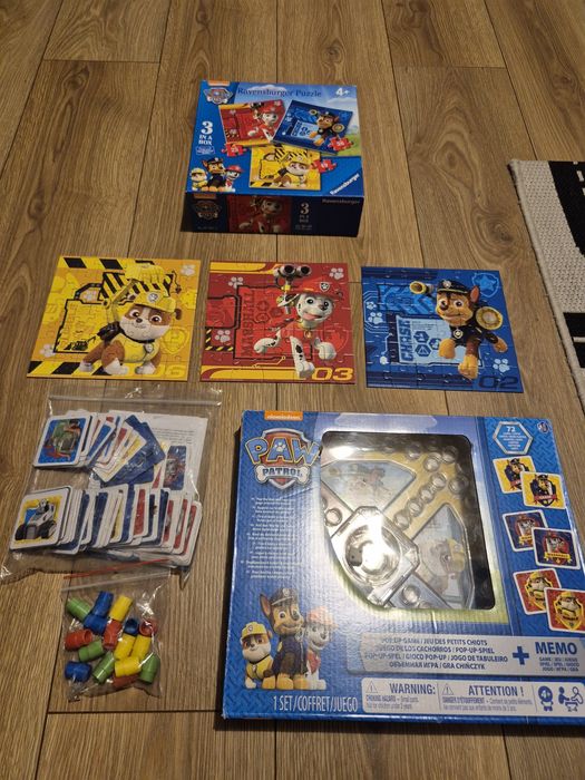 Zestaw Psi Patrol, puzle + gra, wiek 4+