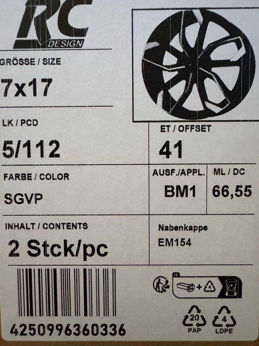 Alufelgi 5x112 r17 VW NOWE! Passat Golf Jetta Caddy Touran Sharan 225#