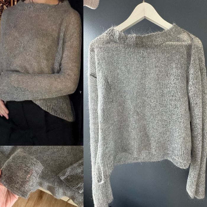 Мохеровий светр, неймовірний, з подовженими рукавами, хс!