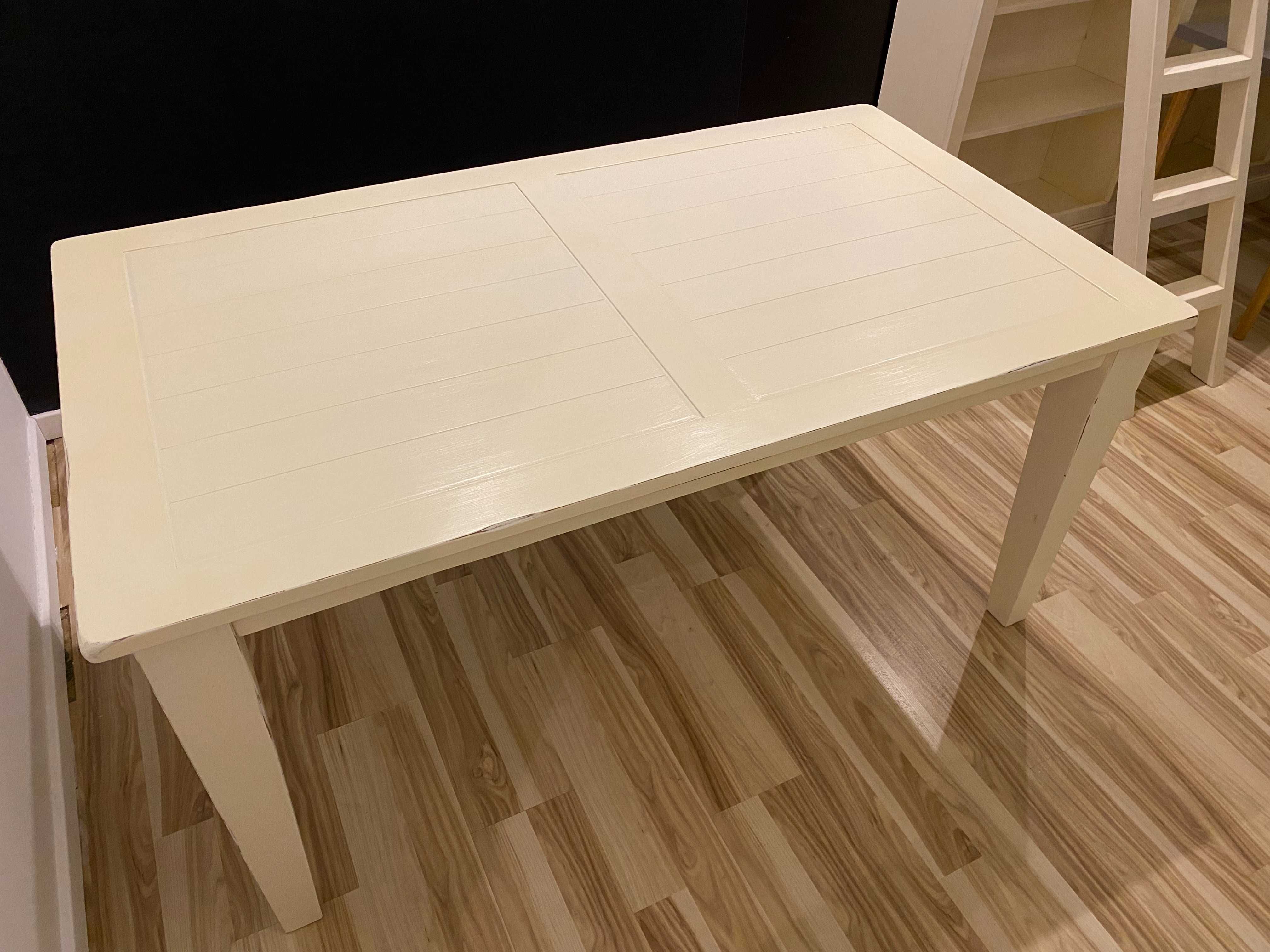 Stół w stylu prowansalskim z litego drewna 160x90 cm