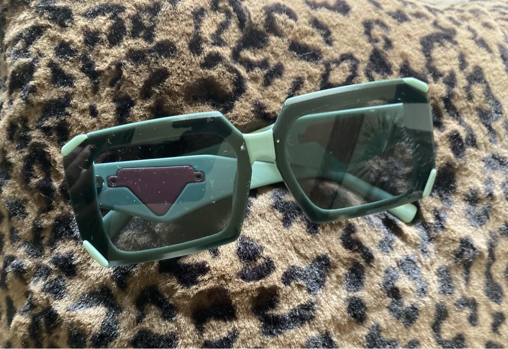 Nowoczesne okulary design  przeciwsłoneczne  turkus mięta Okazja