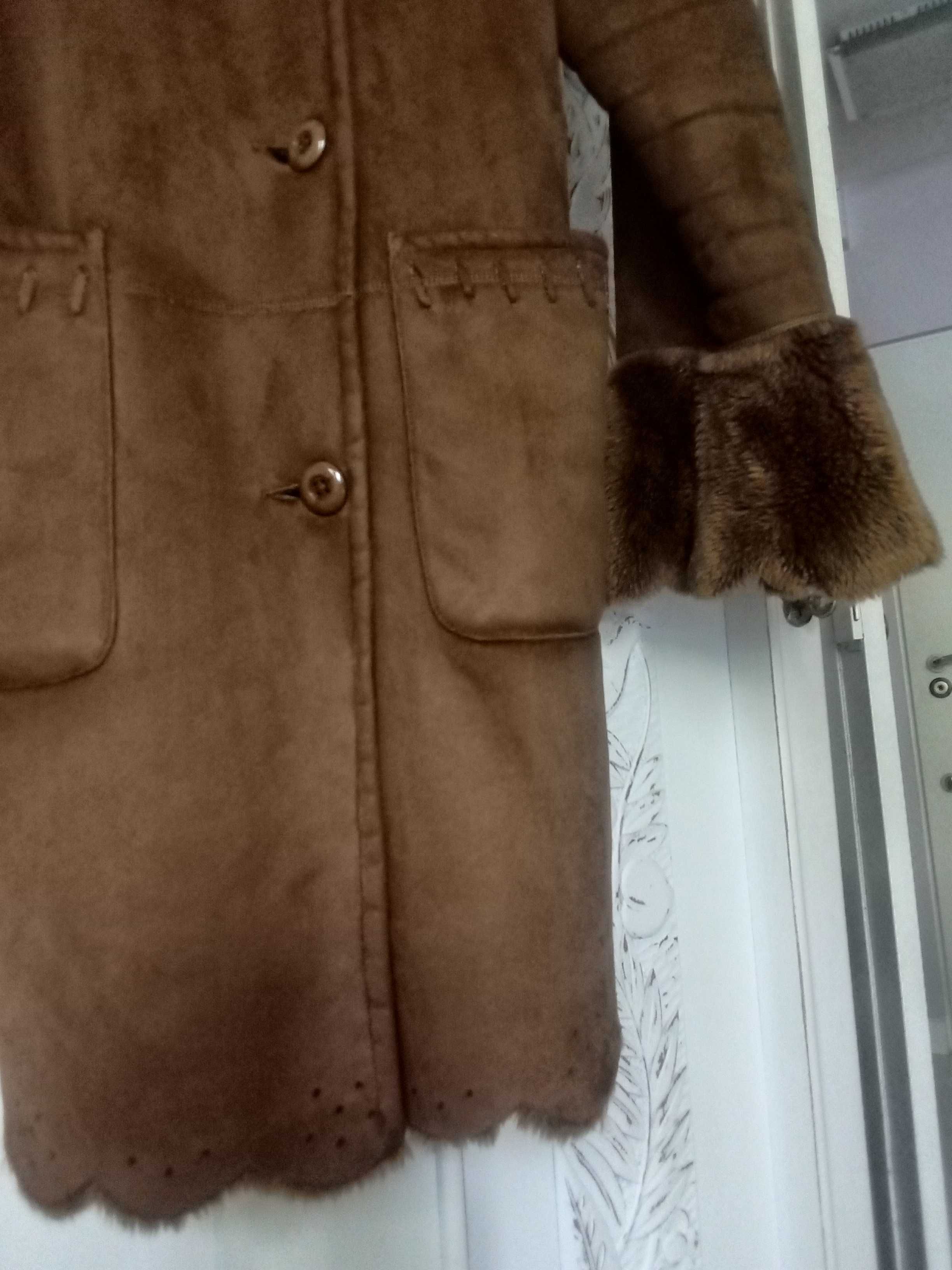 GRATIS kożuszek kożuch damski płaszcz zimowy 42 XL ocieplany