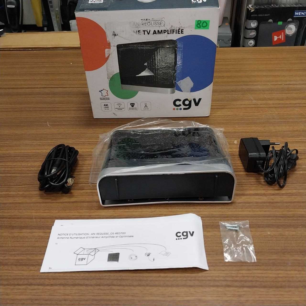 CGV AN-REGLISSE antena pokojowa do DVB-T/DVB-T2 ze wzmacniaczem