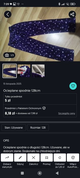 Zestaw spodni ocieplanych