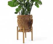 Stojak pod doniczkę kwietnik drewniany dąb natural 35/h40