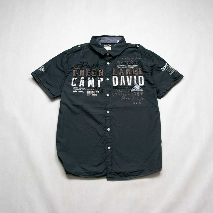 Camp David Muscle fit koszula z haftami XXL