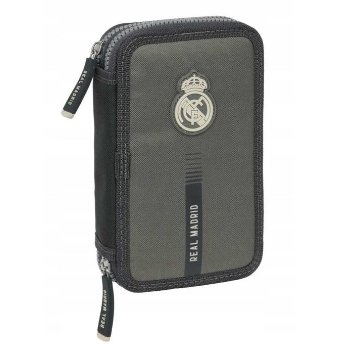 REAL Madryt Piórnik Szkolny 2-rzędowy z wyposażeniem 28 Elementów