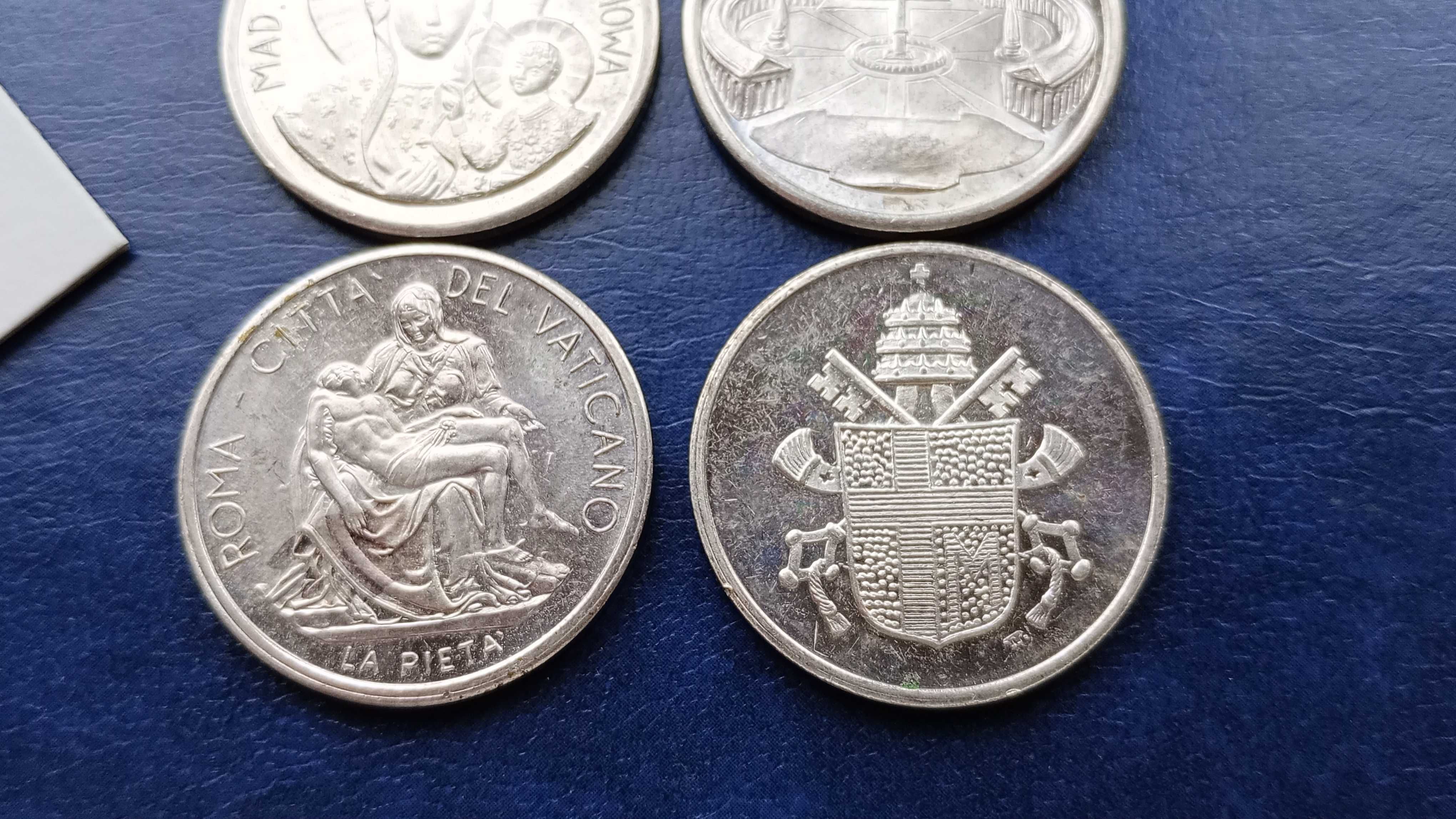 Stare monety Watykan medale Jan Paweł II 4 sztuki każdy inny