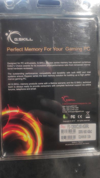 DDR 3 GSkill 8gb ( kit 4gb *2) Ripjaws XMP