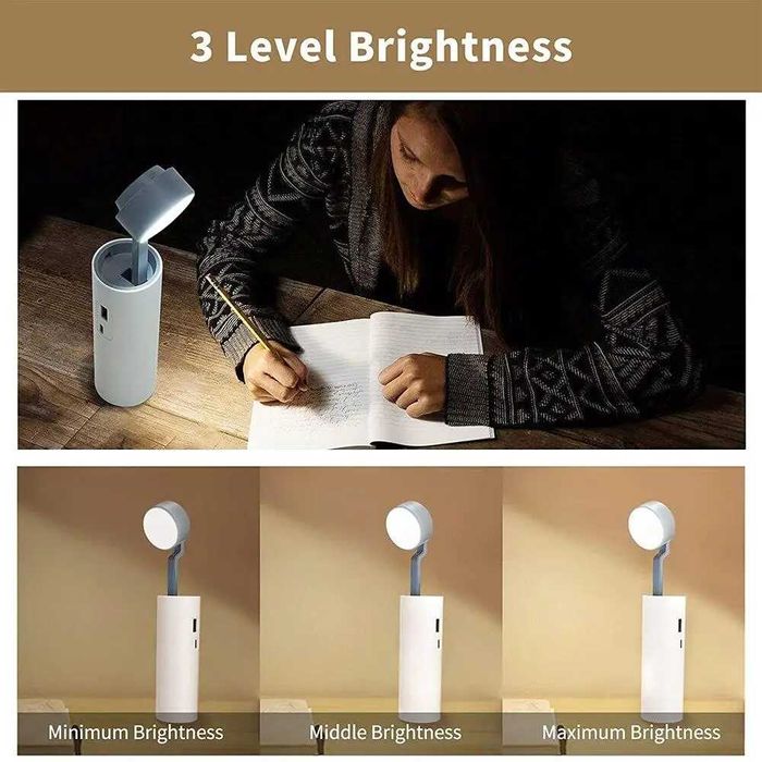 Лампа трансформер 5000мА/ч с функцией повербанк подставка для телефона