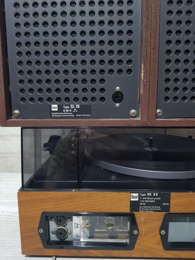 Стерео система усилитель/ Вініловий програвач, Dual HS 33,  Акустика