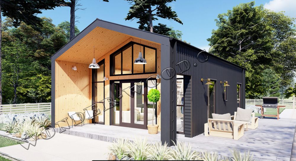 Каркасний будинок 85 м2 «Під Ключ». Барнхаус. 3 комплектації.