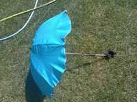 Niebieska parasolka przeciwsłoneczna do wózka BOMIX