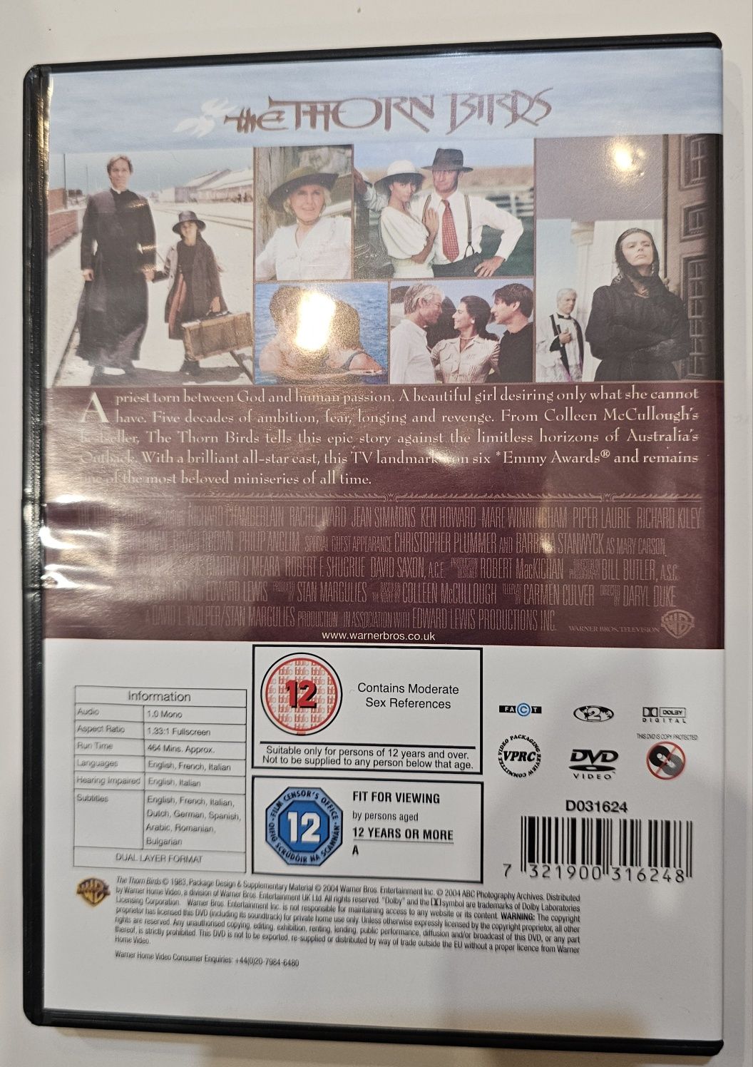 The Thorn Birds Ptaki Ciernistych Krzewów dvd 2 płyty ANG
