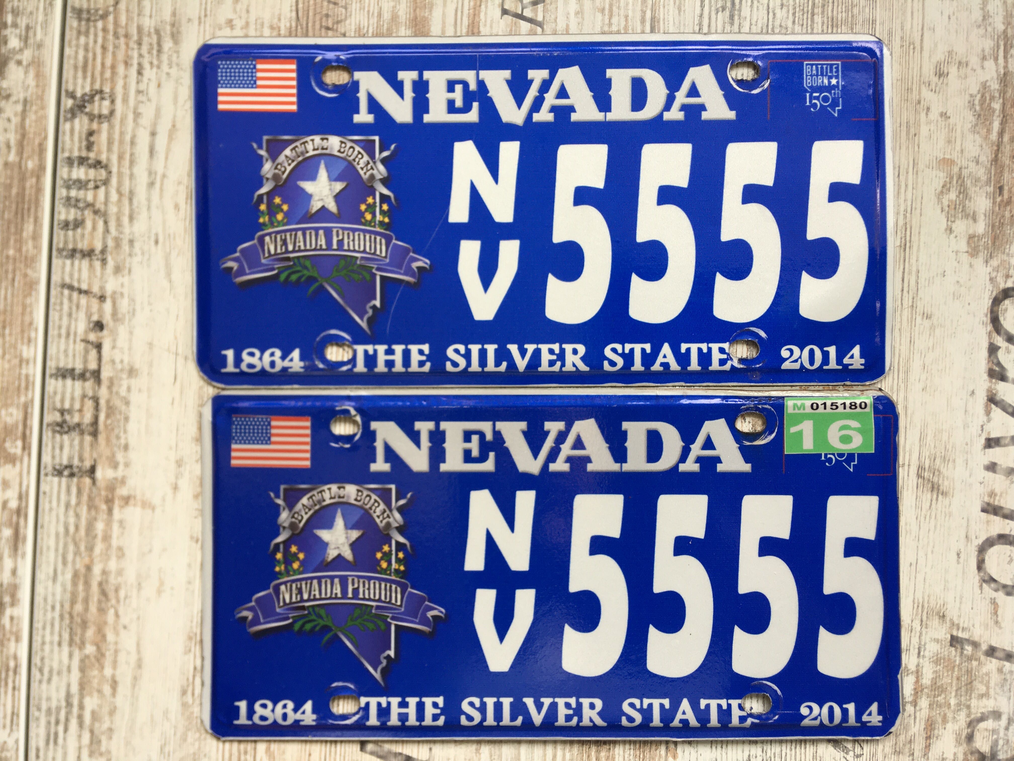 Американский номерной знак США USA plate Nevada два пара на авто номер