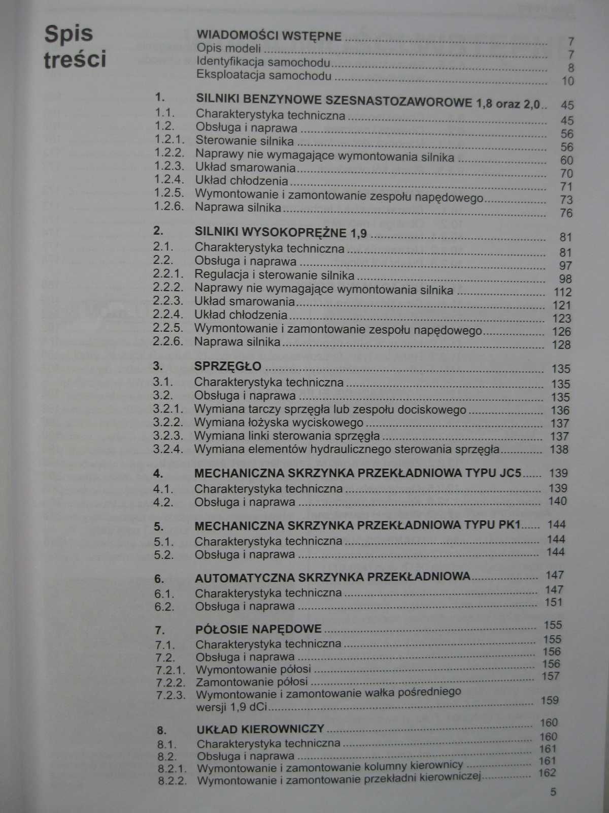 Renault Laguna 98-01 Sam naprawiam obsługa PL Renault Laguna I Naprawa