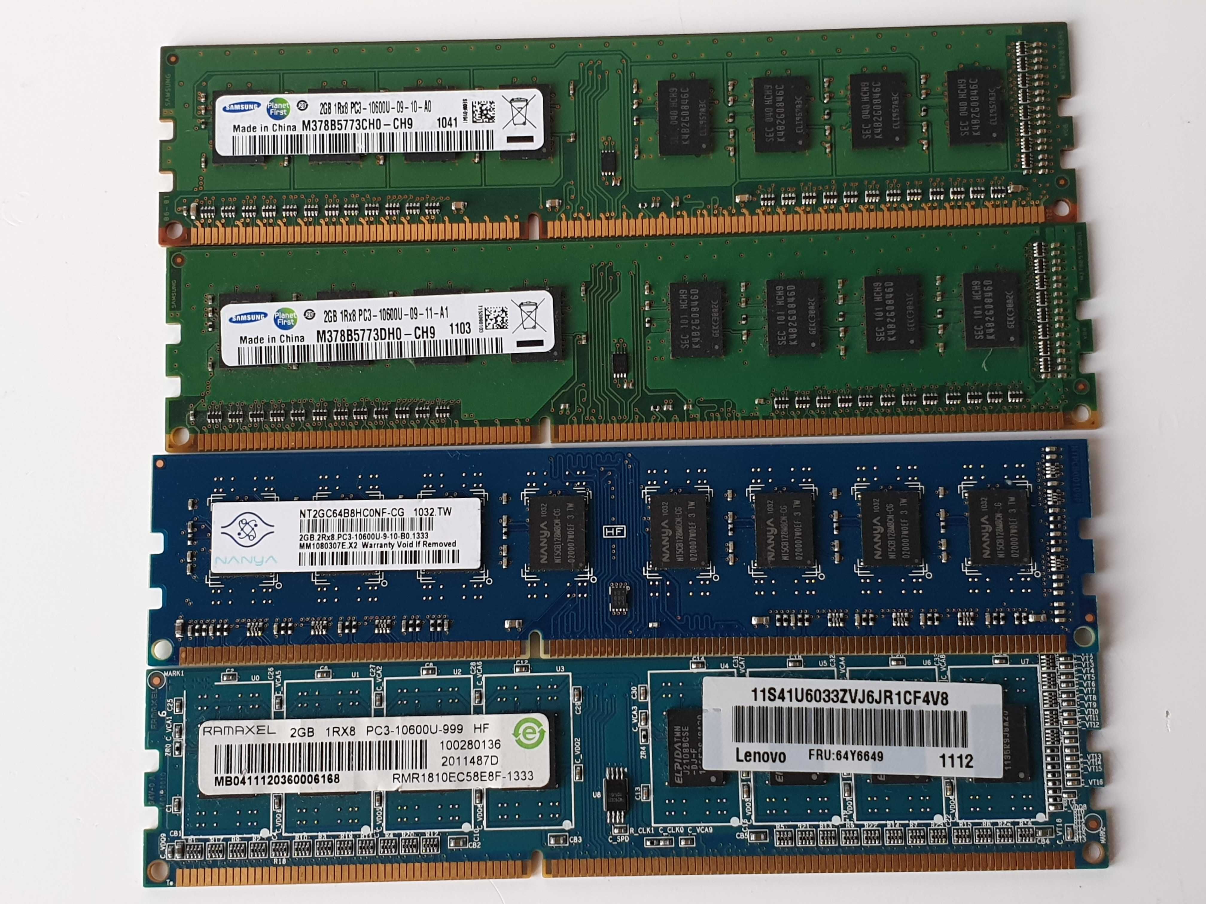 ddr3  2gb 1rx8 pc3-10600u-9-10-a0