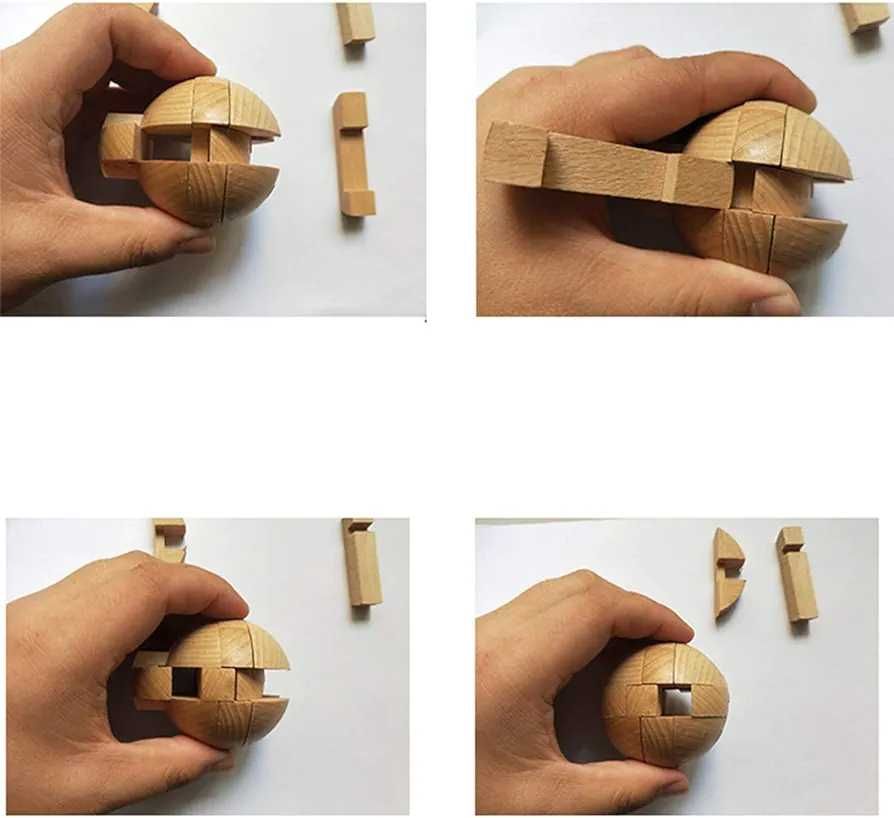 Дерев'яна головоломка 3D Wood Puzzles куля пазл шар деревянный