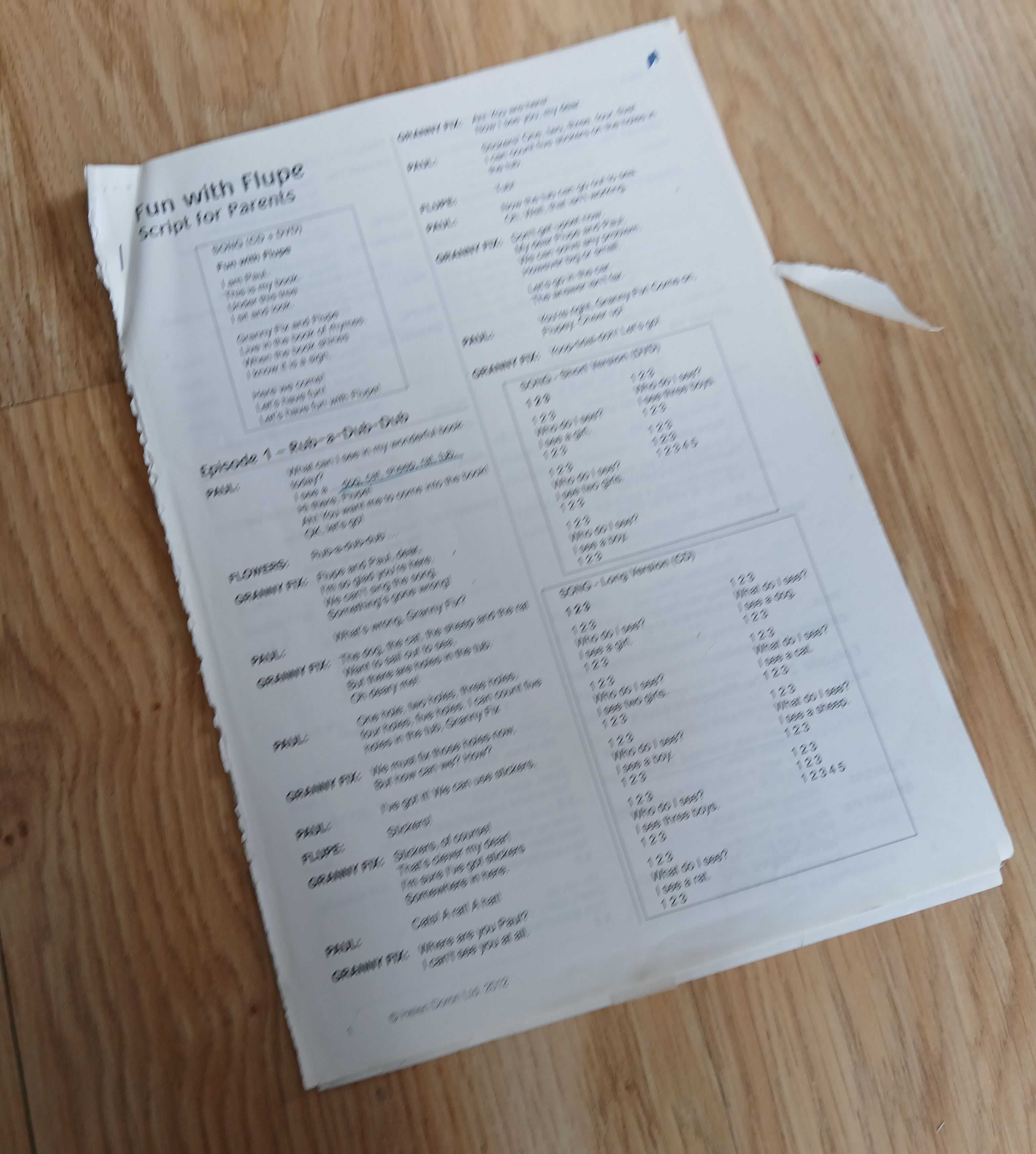 Fun with Flupe Script for Parents - helen doron