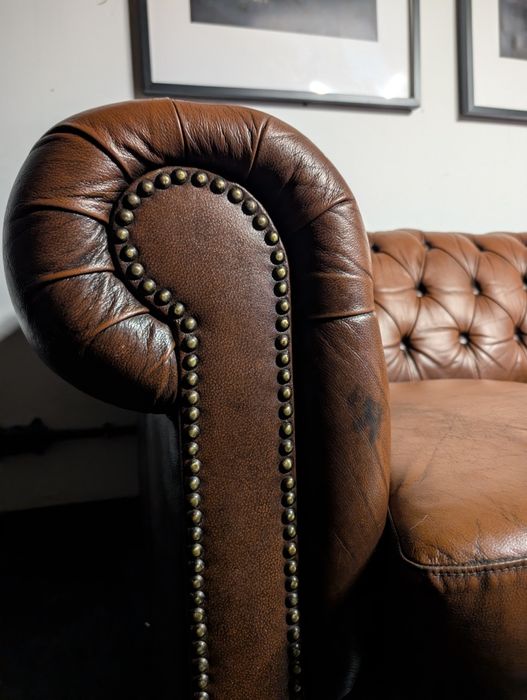 Oryginalny Chesterfield kanapa 3 osobowa