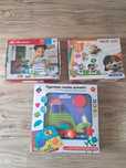 Klocki drewniane+figurowa nauka symetrii+puzzle