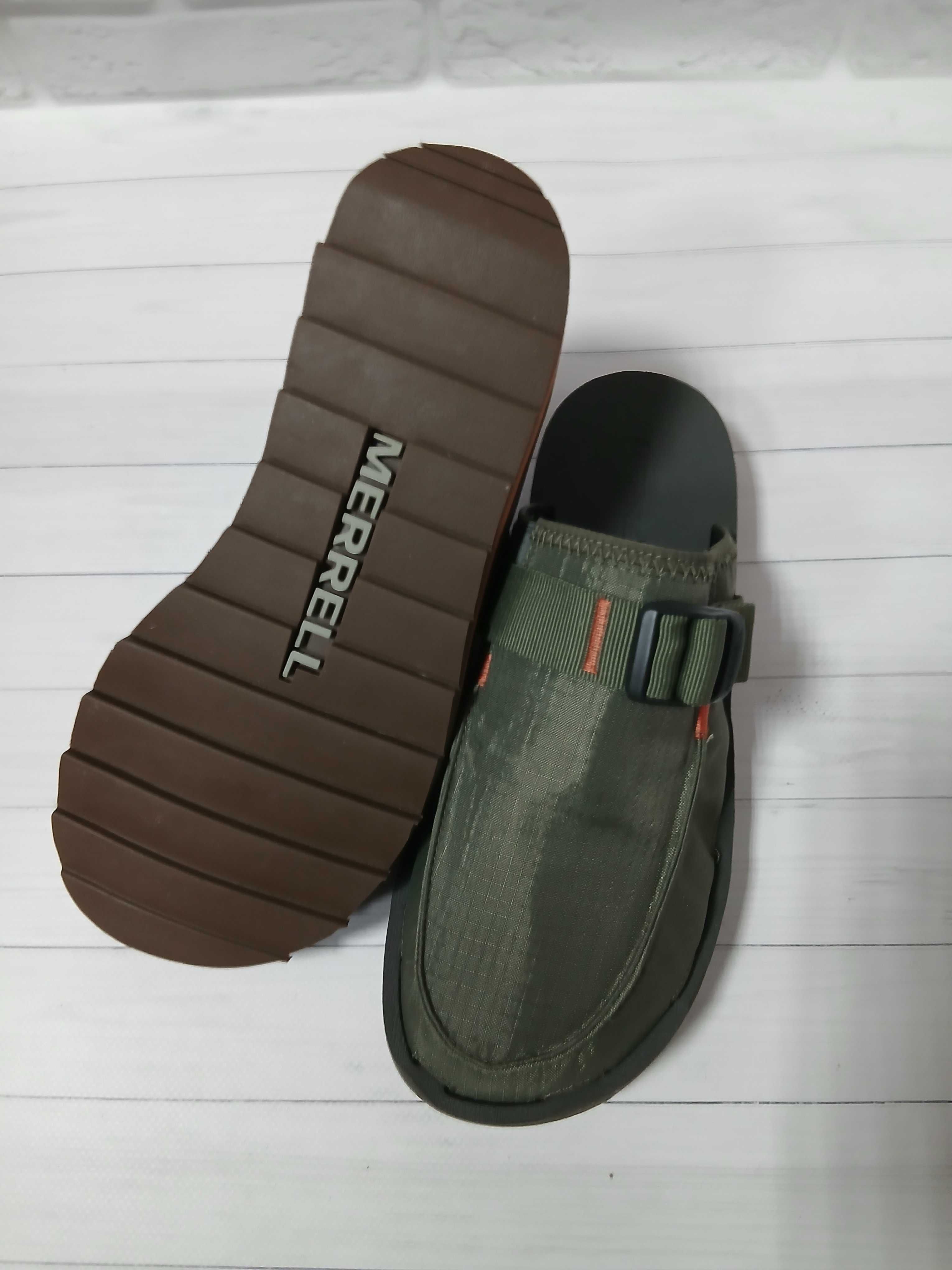 Сабо тапки шльопанці merrell alpine clog olive