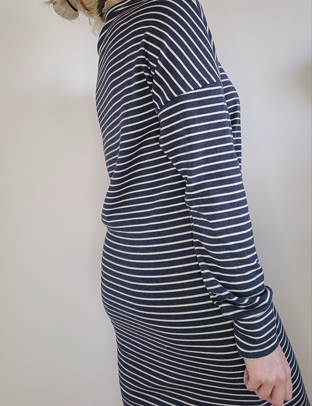 Mega długa bluza w paski oversize sukienka dresowa Soft Rebels