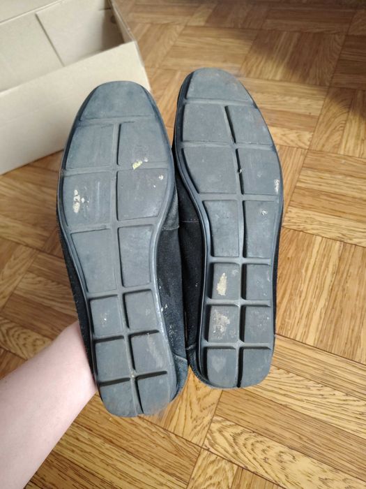 Чоловічі мокасини шкіряні шкіра замша 41 туфлі